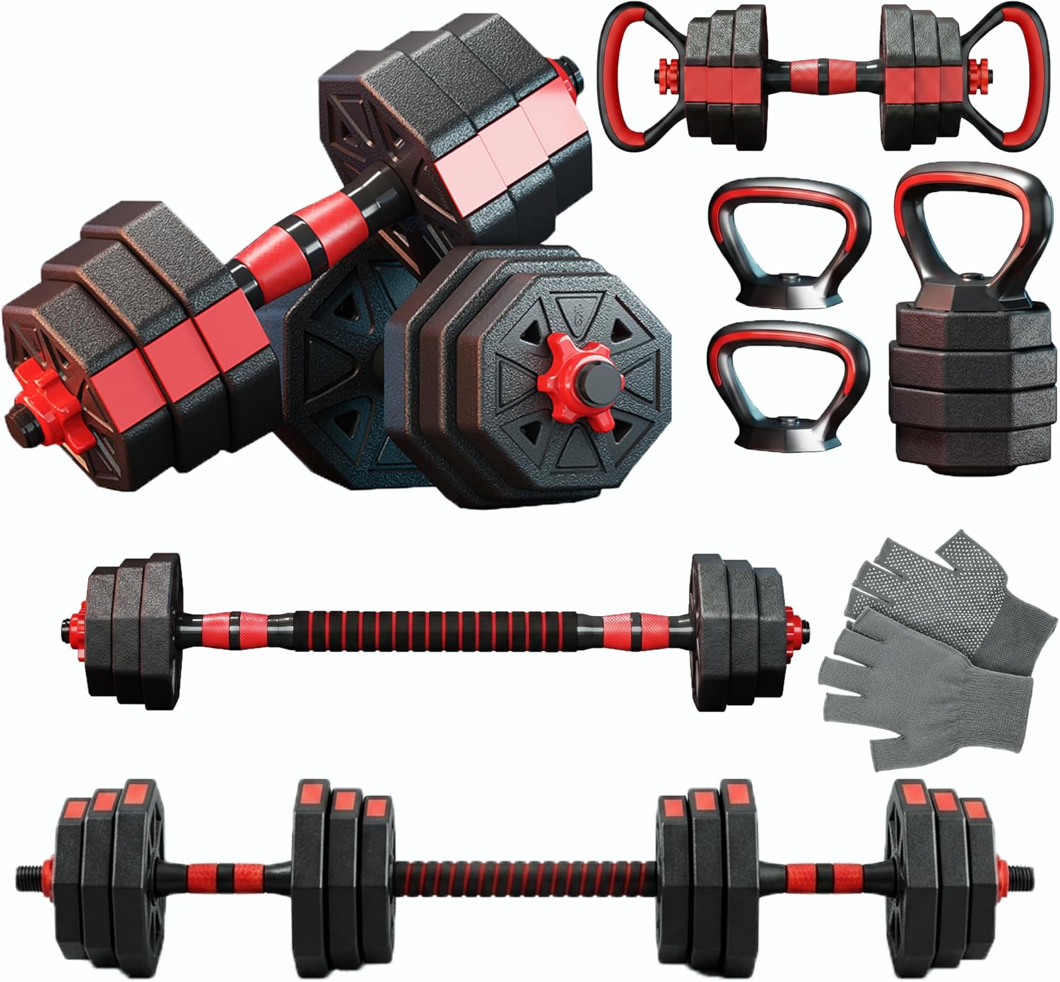 6-in-1 Adjustable Dumbbell & B - Dumbbell Set recension och pris
