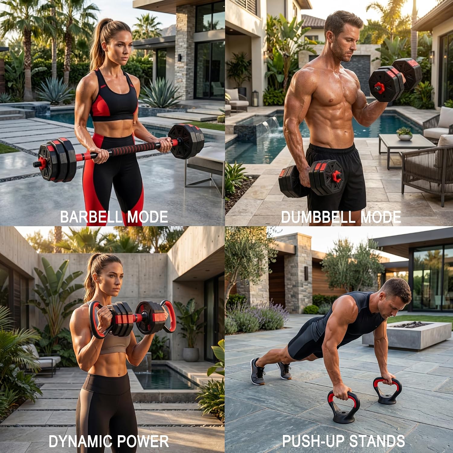 6-in-1 Adjustable Dumbbell & B - Dumbbell Set recension och pris